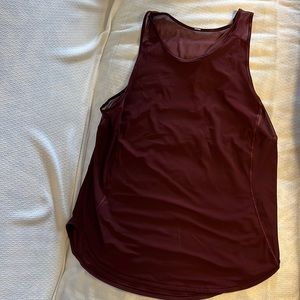 Women’s Lululemon racer back tank top. Ventilation mesh, approx size 10.